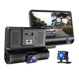 Dashcam con pantalla y 3 cámaras HD - Dashcam
