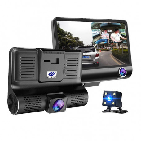 Dashcam con schermo e 3 telecamere HD - Dashcam