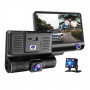 Dashcam met scherm en 3 HD-camera's - Dashcam