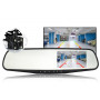 Doble cámara a bordo del coche retrovisor Full HD - Dashcam