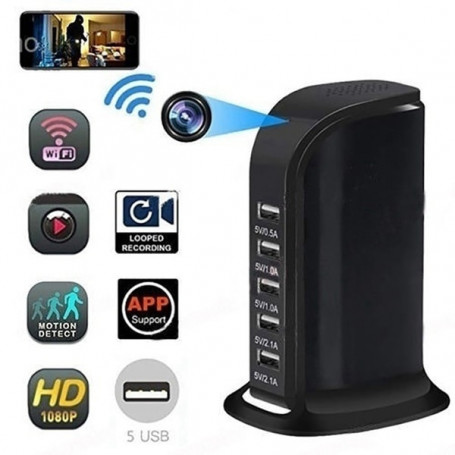 Full HD WiFi 5-port USB camera charger - Other spy camera