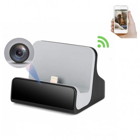 Estación de recarga para iPhone con cámara espía Wifi - Otra cámara espía