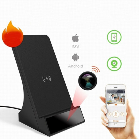 Station de charge sans fil caméra espion Full HD Wifi - Autres caméra espion