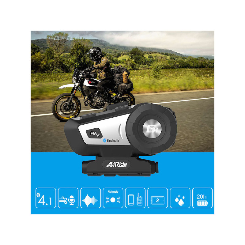 Solo intercom for biker Bluetooth FM radio