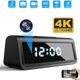 4K wifi cámara de visión remota despertador con detector de movimiento - Reloj despertador de la cámara espía