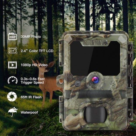 Caméra de chasse FULL HD 30MP avec leds infrarouges invisible - 1