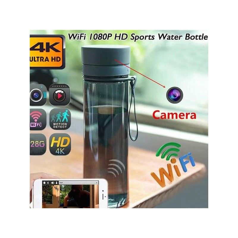 Bottle of water spy camera 4K wifi Memory Not included