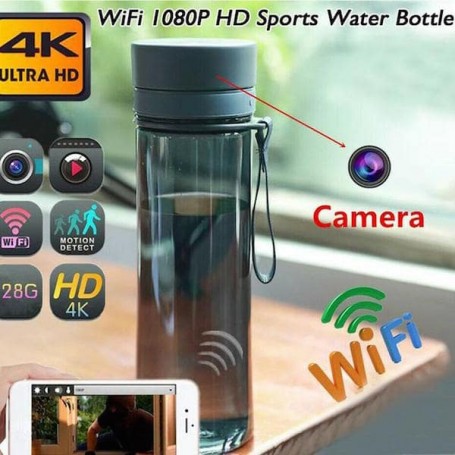 Botella de agua y cámara espía 4K WIFI HD - 1