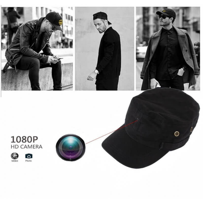 Cap with Full HD spy camera