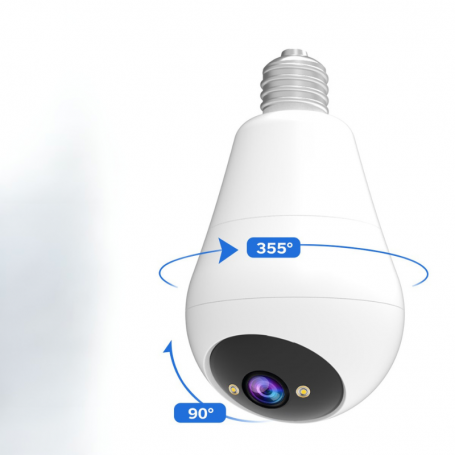 360 grados Wifi IP espía bombilla 1.3MP - 1