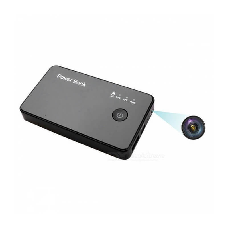 Power bank avec mini caméra HD invisible Mémoire Non-inclus