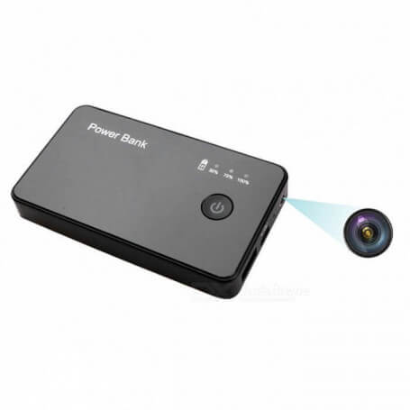 Banco de energía con mini cámara HD invisible Memoria No incluido